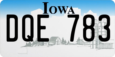 IA license plate DQE783