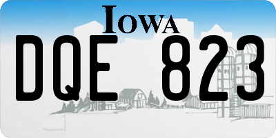 IA license plate DQE823