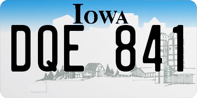 IA license plate DQE841