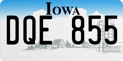 IA license plate DQE855