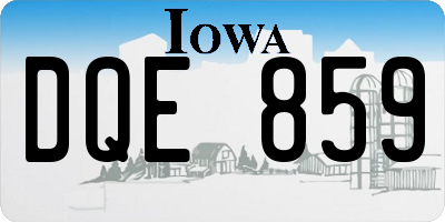 IA license plate DQE859