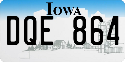 IA license plate DQE864