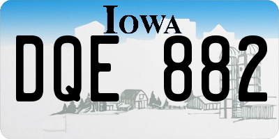 IA license plate DQE882