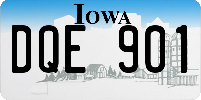 IA license plate DQE901