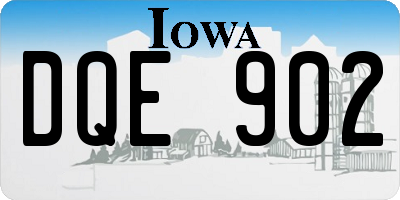 IA license plate DQE902