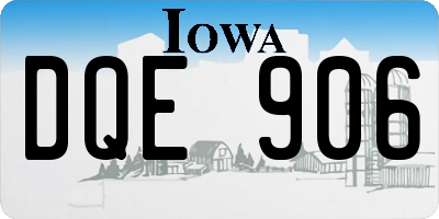 IA license plate DQE906