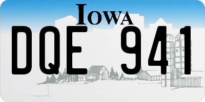 IA license plate DQE941