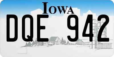 IA license plate DQE942