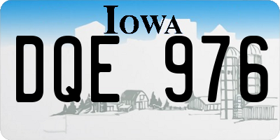 IA license plate DQE976