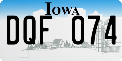 IA license plate DQF074
