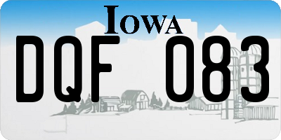 IA license plate DQF083