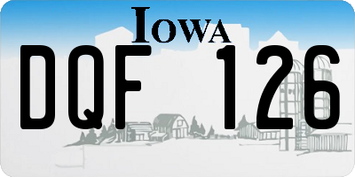 IA license plate DQF126
