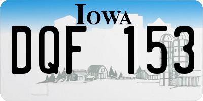 IA license plate DQF153
