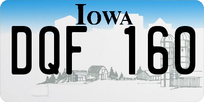 IA license plate DQF160