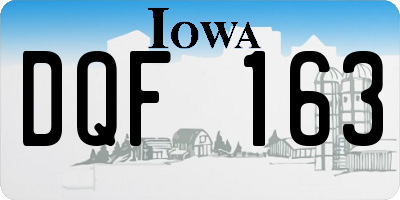 IA license plate DQF163