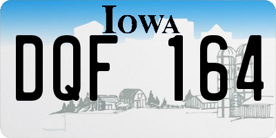IA license plate DQF164