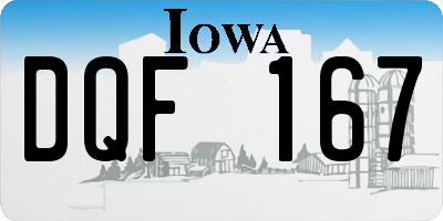IA license plate DQF167