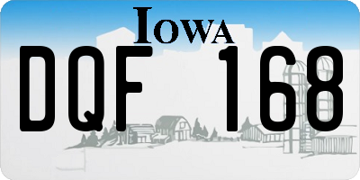 IA license plate DQF168