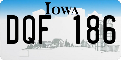 IA license plate DQF186