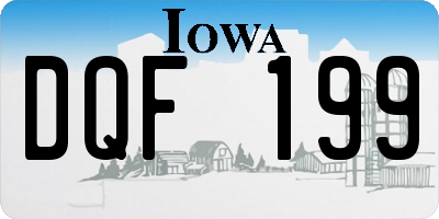 IA license plate DQF199