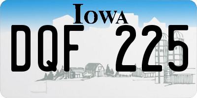 IA license plate DQF225