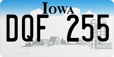 IA license plate DQF255