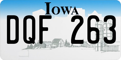 IA license plate DQF263