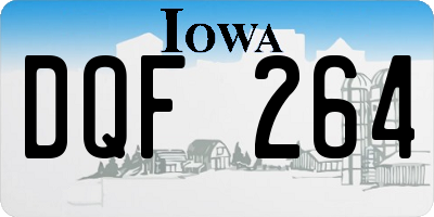 IA license plate DQF264
