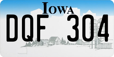 IA license plate DQF304