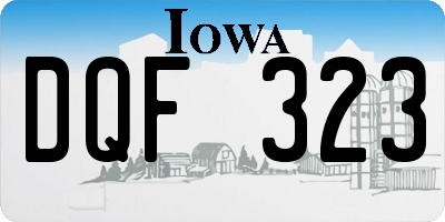 IA license plate DQF323