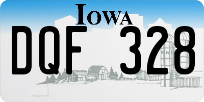 IA license plate DQF328