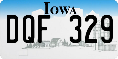 IA license plate DQF329