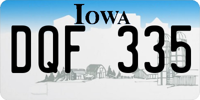 IA license plate DQF335