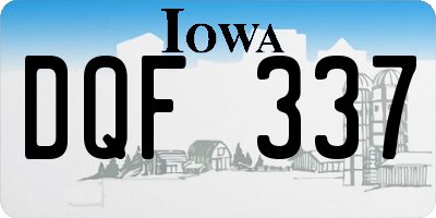 IA license plate DQF337