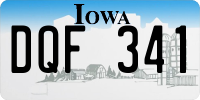 IA license plate DQF341