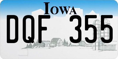 IA license plate DQF355
