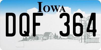 IA license plate DQF364