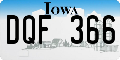 IA license plate DQF366