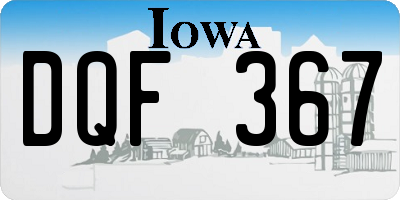 IA license plate DQF367