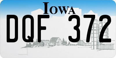 IA license plate DQF372