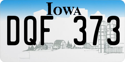 IA license plate DQF373