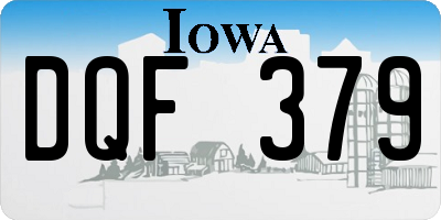 IA license plate DQF379