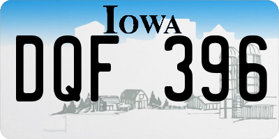 IA license plate DQF396