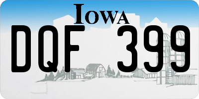 IA license plate DQF399