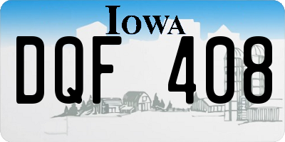 IA license plate DQF408
