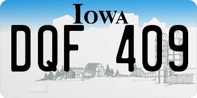IA license plate DQF409