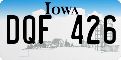 IA license plate DQF426