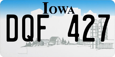 IA license plate DQF427