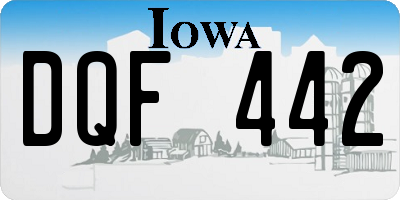 IA license plate DQF442