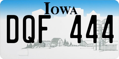 IA license plate DQF444